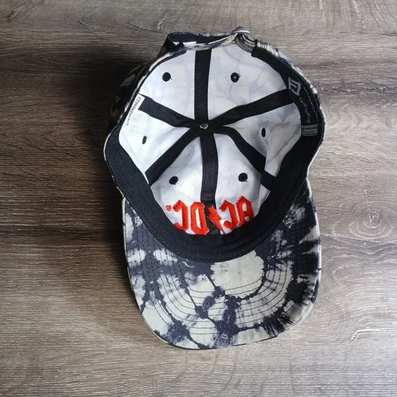 AC/DC Adjustable Baseball Cap Hat‎ H3 Headwear Black Tie-Dye HA - Picture 5 of 8